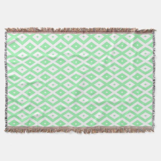 Couverture Motif diamant vert et blanc (Devant)
