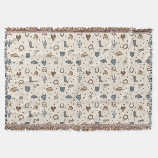 Couverture Motif d'icônes western vintage (Devant)