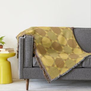 Couverture Motif d'illusion optique étoile Brown de sable
