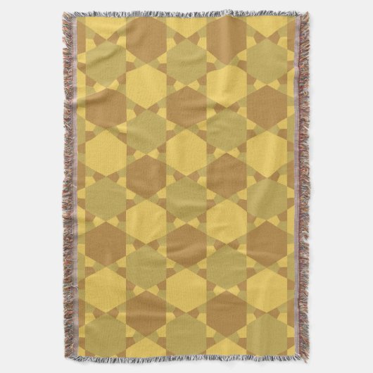 Couverture Motif d'illusion optique étoile Brown de sable (devant Vertical)