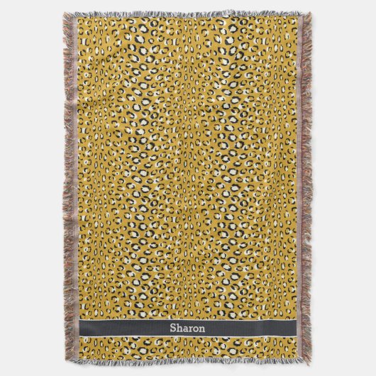 Couverture Motif d'impression chic moderne en or cheetah (devant Vertical)
