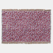Couverture Motif d'impression chic rouge violet guépard (Devant)