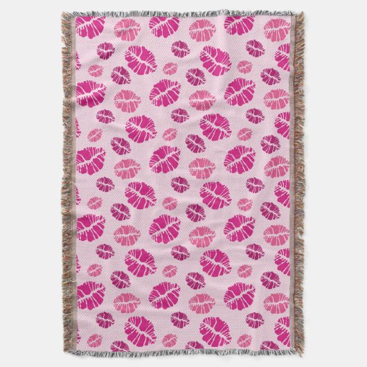 Couverture Motif d'impression de forme de baiser de rouge à (devant Vertical)