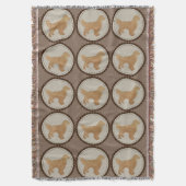 Couverture Motif d'insigne de chien de golden retriever (devant Vertical)