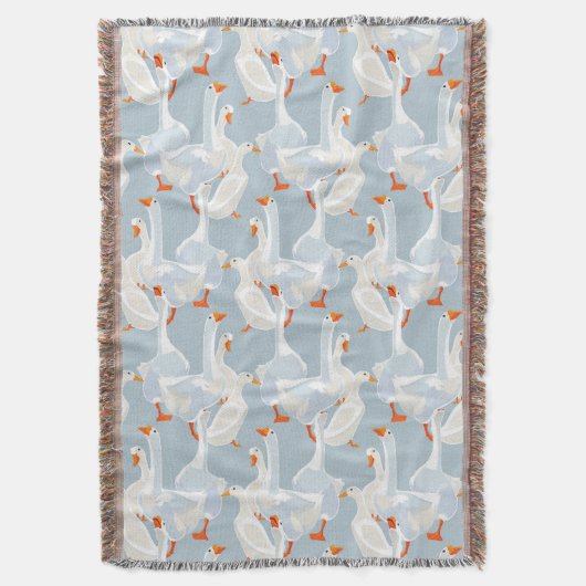 Couverture Motif d'oies blanches (devant Vertical)