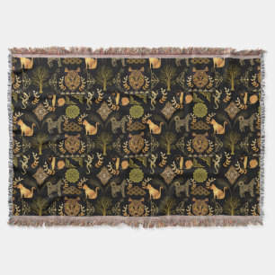 Couverture Motif d'or 03,bw Black BG
