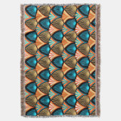 Couverture Motif d'or feuille en palmier géométrique Art Déco (devant Vertical)