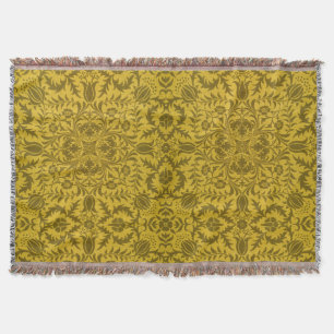 Couverture Motif doré jaune vigne sans couture de William Mor