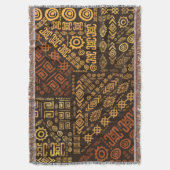 Couverture Motif d'origine africaine- marron et or #10 (devant Vertical)