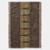 Couverture Motif d'origine africaine- marron et or #2 (devant Vertical)