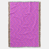 Couverture Motif double tissage à rayures roses (devant Vertical)