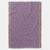 Couverture Motif double tissage Mauve stripes (devant Vertical)