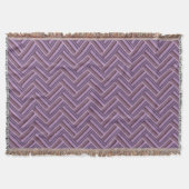 Couverture Motif double tissage Mauve stripes (Devant)