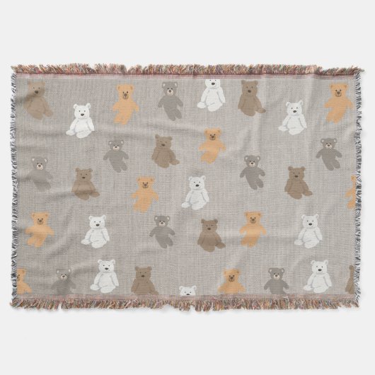 Couverture Motif d'ours mou (Devant)
