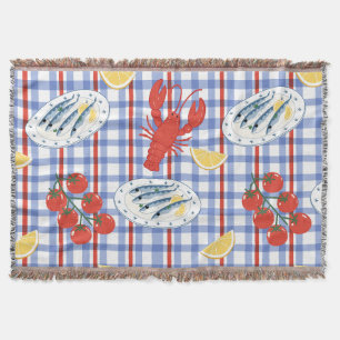 Couverture Motif du marché de fruits de mer méditerranéen (3)