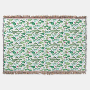 Couverture Motif d'usines de cactus d'aquarelle