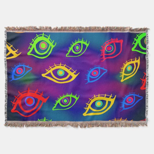 Couverture Motif d'yeux colorés néon tendance (Devant)