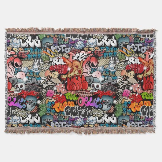 Couverture Motif dynamique urbain d'art de graffiti d'art de (Devant)