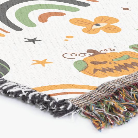 Couverture Motif éffrayant Boho Halloween (Coin)