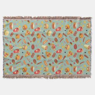 Couverture Motif élégant d'aliments de préparation rapide
