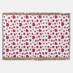 Couverture Motif Élégant de Roses Florales Rouges et Roses Fo