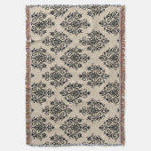 Couverture Motif élégant en damas (devant Vertical)