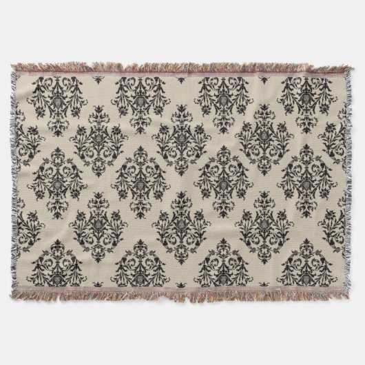 Couverture Motif élégant en damas (Devant)