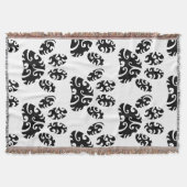 Couverture Motif Empreinte de patte de chien de tatouage trib (Devant)