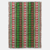 Couverture Motif empreinte de patte vert rouge lancer couvert (devant Vertical)