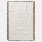Couverture Motif en diamant beige et blanc (devant Vertical)