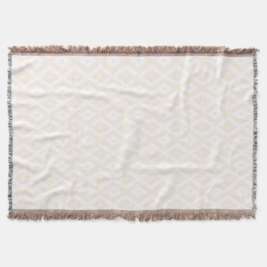 Couverture Motif en diamant beige et blanc (Devant)