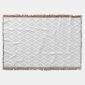Couverture Motif en diamant gris clair et blanc (Devant)