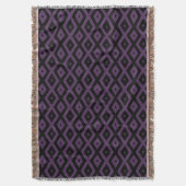 Couverture Motif en diamant noir et violet foncé (devant Vertical)