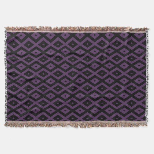 Couverture Motif en diamant noir et violet foncé (Devant)