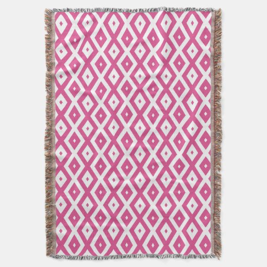 Couverture Motif en diamant rose et blanc (devant Vertical)