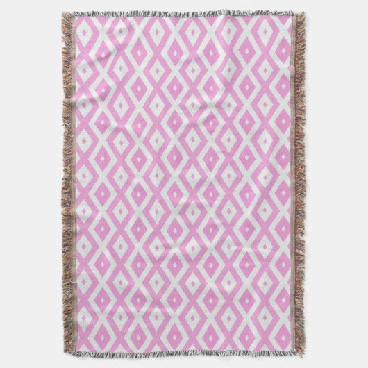 Couverture Motif en diamant rose et blanc (devant Vertical)