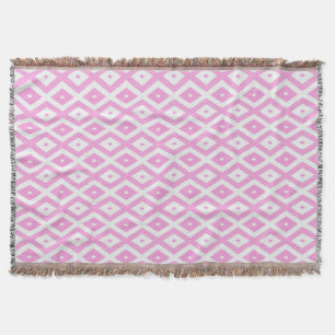 Couverture Motif en diamant rose et blanc