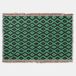 Couverture Motif en diamant vert et noir