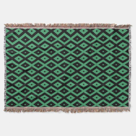 Couverture Motif en diamant vert et noir (Devant)