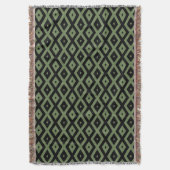Couverture Motif en diamant vert olive et noir (devant Vertical)