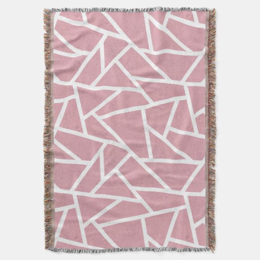 Couverture Motif en mosaïque corail et blanc (devant Vertical)