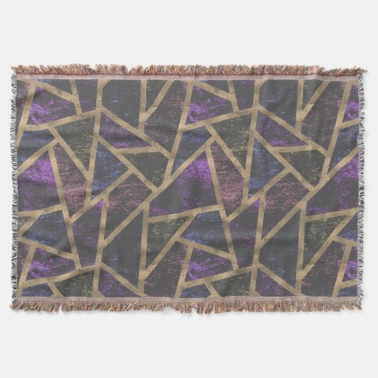 Couverture Motif en mosaïque violet et or (Devant)