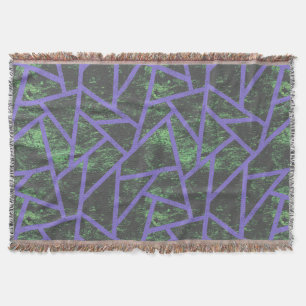 Couverture Motif en mosaïque violet et verte