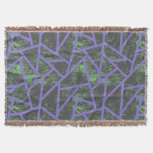 Couverture Motif en mosaïque violet et verte (Devant)