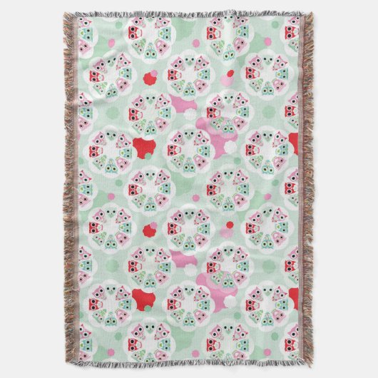 Couverture motif en pastel d'arrière - plan de hibou de fleur (devant Vertical)