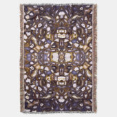Couverture Motif en pierre blanche Brown violet (devant Vertical)