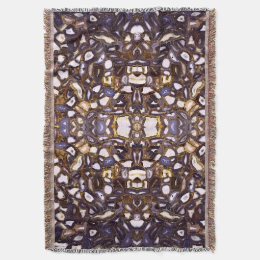 Couverture Motif en pierre blanche Brown violet (devant Vertical)