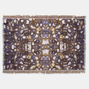 Couverture Motif en pierre blanche Brown violet