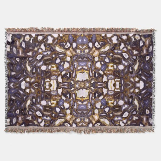 Couverture Motif en pierre blanche Brown violet (Devant)