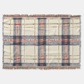 Couverture Motif en plaid beige et bleu (Devant)